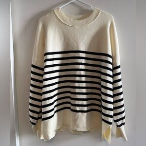 Striped Black and White Women's Sweater